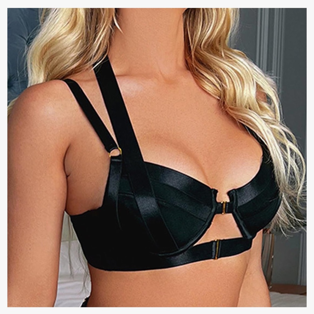 Sexy Bandage Strap Mesh Cage Bra